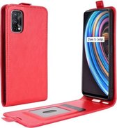 Voor Oppo Realme X7 R64 Texture enkele verticale flip lederen beschermhoes met kaartsleuven en fotolijst (rood)