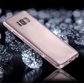 Voor Galaxy S8 Diamond Encrusted transparante zachte TPU beschermende achterkant van de behuizing (roze)