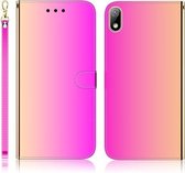 Voor Huawei Y5 (2019) / Honor 8s Geïmiteerd Spiegeloppervlak Horizontale Flip Leren Case met Houder & Kaartsleuven & Portemonnee & Lanyard (Kleurverloop)