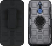 Voor Huawei Mate 10 Lite 3 in 1 Cube PC + TPU beschermhoes met 360 graden draaien zwarte ringhouder (grijs)