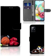 GSM Hoesje Geschikt voor Samsung Galaxy A71 Bookcover Ontwerpen Voetbal, Tennis, Boxing… Sports