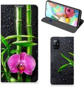 Hoesje Geschikt voor Samsung Galaxy A71 Wallet Bookcase Orchidee