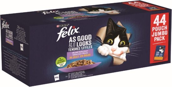 Felix Elke Dag Feest Mix Selectie in Gelei - Katten natvoer - 44 x 85 g