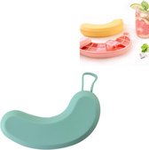 DIY Ice Cube Mold Creative Fruit Shape Ice Box met deksel, stijl: banaan (groen)