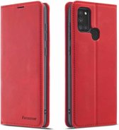 Voor Samsung Galaxy A21s Forwenw Dream Series Oil Edge Sterk magnetisme Horizontale flip lederen tas met houder & kaartsleuven & portemonnee & fotolijst (rood)