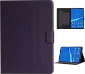 Voor Lenovo Tab M10 Plus Effen kleur Horizontaal Flip Leren Case met Kaartsleuven & Houder & Slaap- / Wekfunctie (Paars)