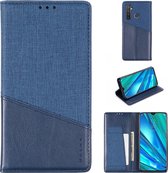 Voor OPPO Realme 5 Pro MUXMA MX109 horizontale flip lederen tas met houder en kaartsleuf en portemonnee (blauw)