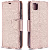 Voor Huawei Y5P / Honor 9S Litchi Texture Pure Color Horizontal Flip PU Leather Case met houder & kaartsleuven & Wallet & Lanyard (Rose Gold)