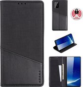 Voor Samsung Galaxy A91 MUXMA MX109 horizontale flip lederen tas met houder & kaartsleuf & portemonnee (zwart)