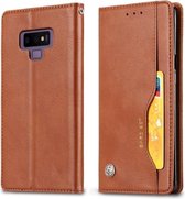 Kneed Skin Texture Horizontale Flip Leren Case voor Galaxy Note9, met Fotolijst & Houder & Kaartsleuven & Portemonnee (Bruin)