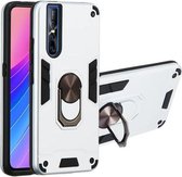 Voor vivo V15 Plus / V15 Pro / S1 Pro 2 in 1 Armor Series PC + TPU beschermhoes met ringhouder (zilver)