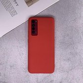 Voor Huawei Nova 7 schokbestendig Frosted TPU beschermhoes (rood)