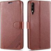 Voor Huawei Enjoy 10 / Honor Play 3 AZNS Schapenvacht Textuur Horizontale Flip Leren Case met Houder & Kaartsleuven & Portemonnee (Bruin)