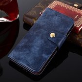Rivet PU + TPU horizontale flip lederen tas met houder en kaartsleuven en portemonnee voor iPhone 12 Pro Max (blauw)