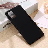 Voor Galaxy A41 effen kleur vloeibare siliconen anti-vallen volledige dekking mobiele telefoon beschermhoes (zwart)