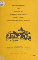 Inventaire des monuments préhistoriques du Pays d'Auray