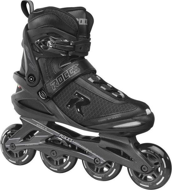 Roces Icon Inlineskates 80 mm - Black/Charcoal - Maat 41
