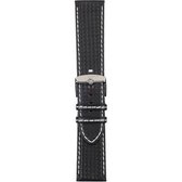 Morellato Horlogebandje - Morellato horlogeband U3586 Biking - Synthetic Leather - Zwart - bandbreedte 24.00 mm