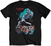 Queen - News Of The World Vintage Heren T-shirt - S - Zwart