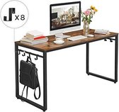 Trend24 Bureau - Bureautafel - Vintage bureau - Industrieel bureau - Tekentafel - 140 x 60 75 cm - Spaanplaat - Staal - Rustiek bruin - Zwart