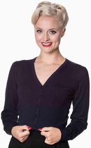 Dancing Days Cardigan -S- LITTLE LUXURY CROPPED Blauw