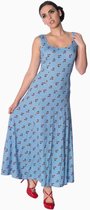 Dancing Days - CHERRY LOVE Lange jurk - XL - Blauw