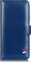 Mobigear Stripe Telefoonhoesje geschikt voor Apple iPhone 12 Pro Max Hoesje Bookcase Portemonnee - Blauw