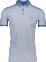 Hugo Boss  Polo Blauw Getailleerd - Maat S - Heren - Lente/Zomer Collectie - Katoen