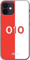 6F hoesje - geschikt voor iPhone 12 Mini -  Transparant TPU Case - Feyenoord - 010 #ffffff