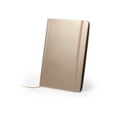 5x stuks luxe pocket schriften/notitieblok/opschrijfboekje 21 x 15 cm in de kleur goud met harde kaft en 80 blanco pagina's