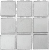189x stuks mozaieken maken steentjes/tegels kleur grijs met formaat 10 x 10 x 2 mm