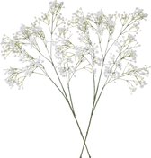 3x stuks kunstbloemen Gipskruid/Gypsophila takken wit 95 cm - Kunstplanten en steelbloemen
