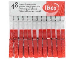 Ibex Wasknijpers - Plastic - 48 stuks