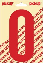 Pickup plakcijfer Nobel 150mm rood 0 - 310221500