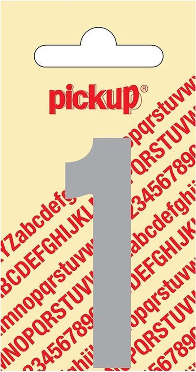 Pickup plakcijfer Nobel Lichtgrijs - 60 mm 1