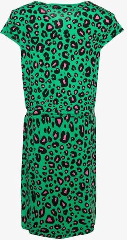 TwoDay meisjes jurk met luipaardprint - Groen - Maat 146/152 | bol.com