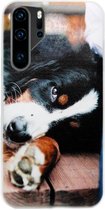 ADEL Siliconen Back Cover Softcase Hoesje Geschikt voor Huawei P30 Pro - Berner Sennenhond