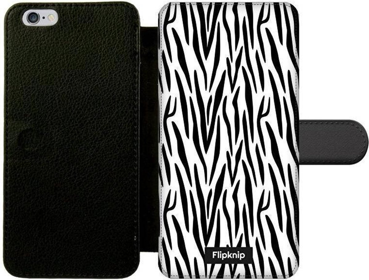 Wallet case - geschikt voor iPhone 6 Plus - Zebraprint
