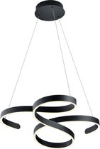 LED Hanglamp - Hangverlichting - Torna Frinco - 52W - Warm Wit 3000K - Dimbaar - Rond - Mat Zwart - Aluminium