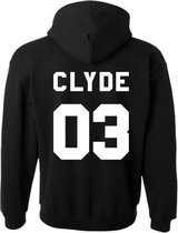 Bonnie & Clyde 03 Hoodie (Clyde - Maat L) | Koppel Cadeau | Valentijn Cadeautje voor hem & haar