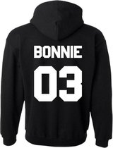 Bonnie & Clyde 03 Hoodie (Bonnie - Maat M) | Koppel Cadeau | Valentijn Cadeautje voor hem & haar