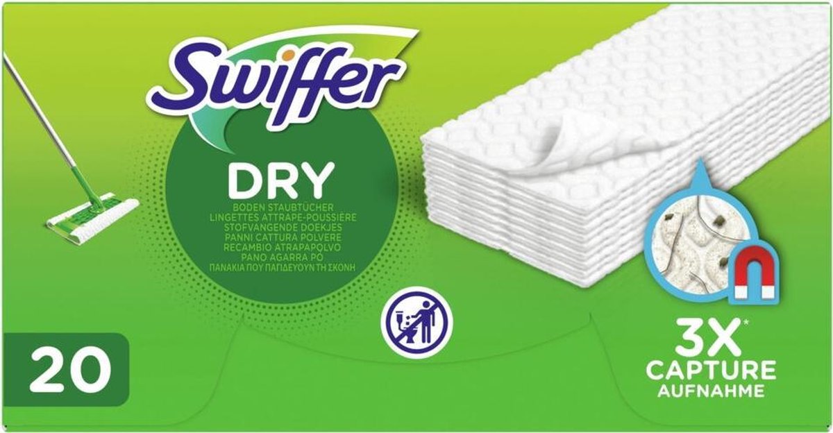 Swiffer Vloerreiniger Droge Doekjes Met Een Geur Van Ambi Pur Voordeelverpakking 12 X 18 Navullingen