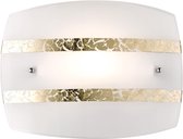 LED Wandlamp - Wandverlichting - Torna Niki - E27 Fitting - Rond - Mat Goud - Glas