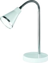 LED Tafellamp - Torna Arora - 3W - Warm Wit 3000K - Rond - Glans Wit - Kunststof