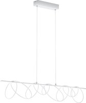 LED Hanglamp - Hangverlichting - Torna Soba - 18W - Natuurlijk Wit 4000K - Rechthoek - Mat Wit - Aluminium