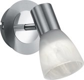 LED Wandspot - Torna Levino - E14 Fitting - Warm Wit 3000K - Rond - Mat Nikkel - Aluminium