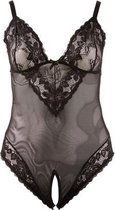 Body Met Open Kruis - Zwart - Dames Lingerie - XXXXL - XL - Body / Panty - Zwart - Discreet verpakt en bezorgd