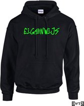 Hoodie | Karakter | Eigenwijs01 | Kids - fluor green, S 5/6(38cm)