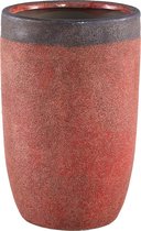 PTMD Xaro red ceramic tall pot round high l