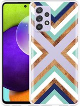 Hoesje Geschikt voor Samsung Galaxy A52 Wood Art